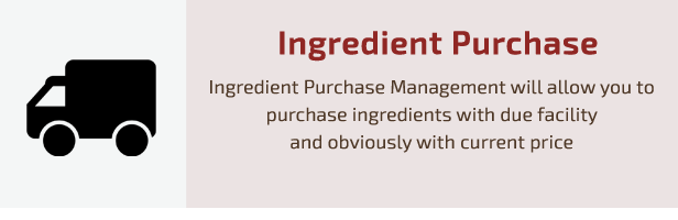 ingredient purchase